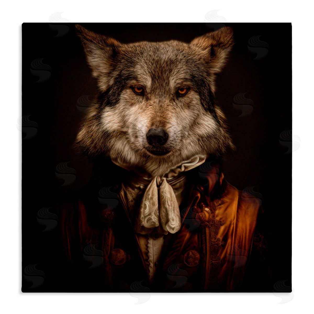 Kelley Parker Wolf Of High Society Canvas Wall Art Print