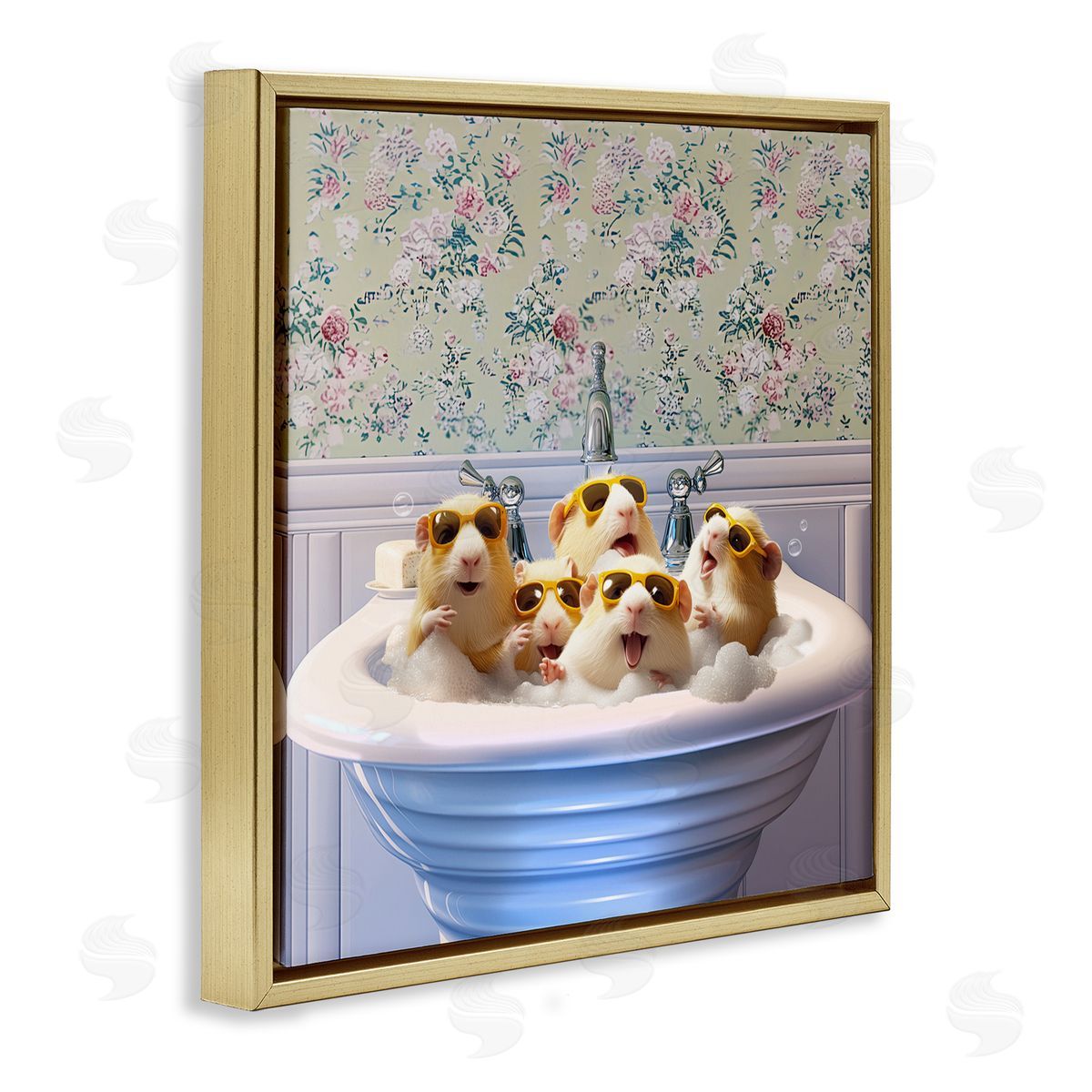 Jim Baldwin Guinea Pigs Sink Canvas Wall Art Print