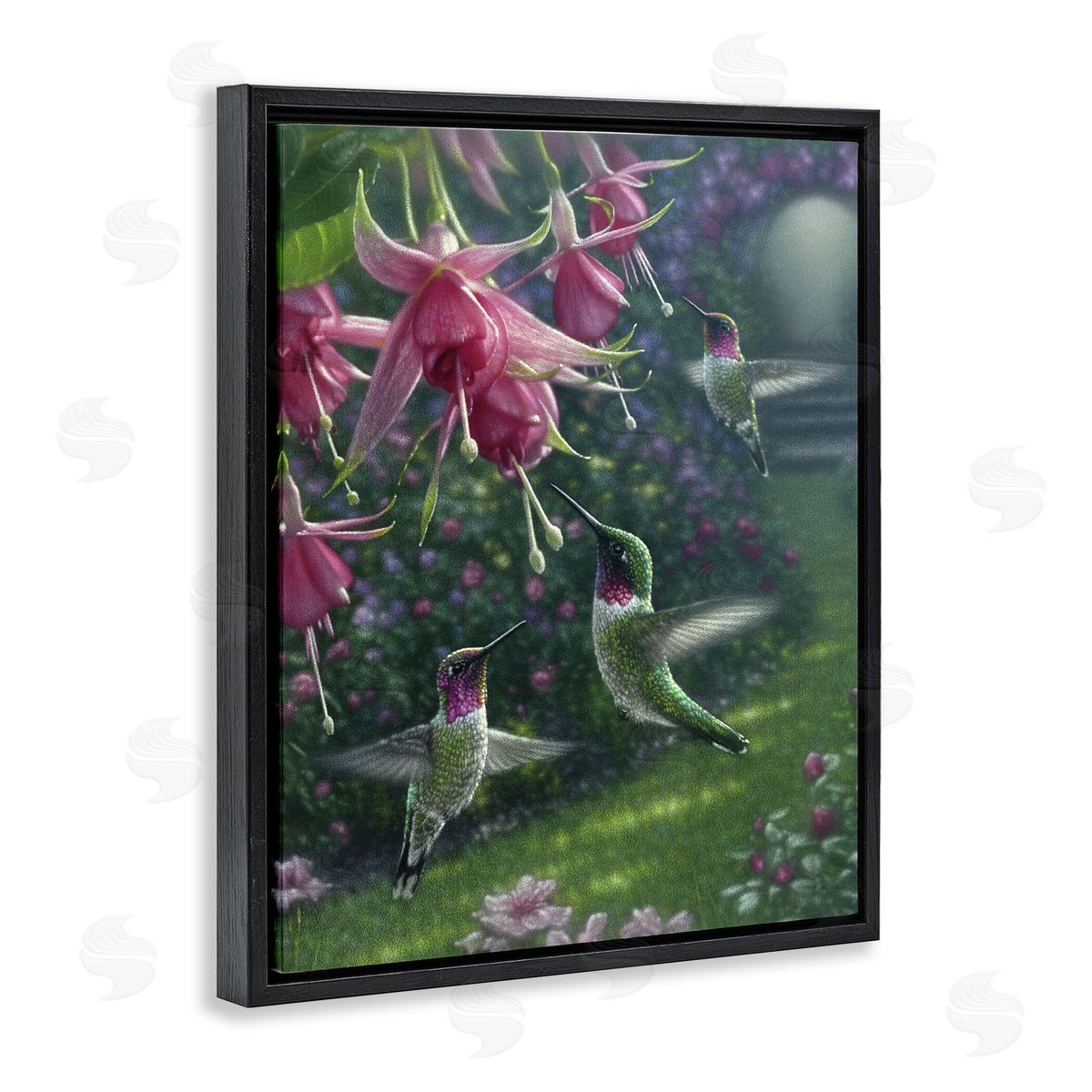Collin Bogle Hummingbird Haven Garden Canvas Wall Art Print