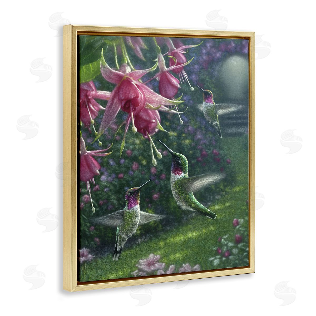 Collin Bogle Hummingbird Haven Garden Canvas Wall Art Print