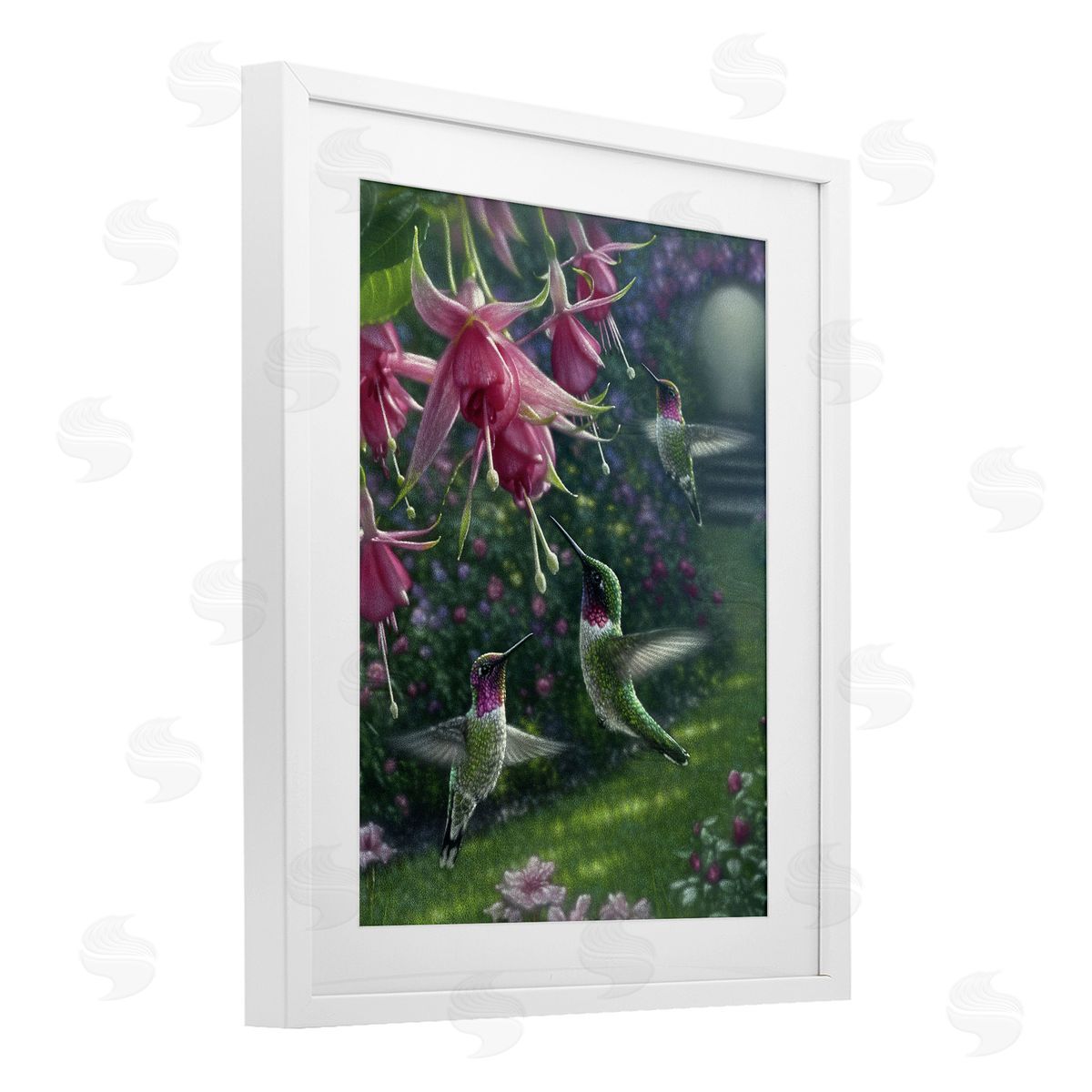Collin Bogle Hummingbird Haven Garden Canvas Wall Art Print