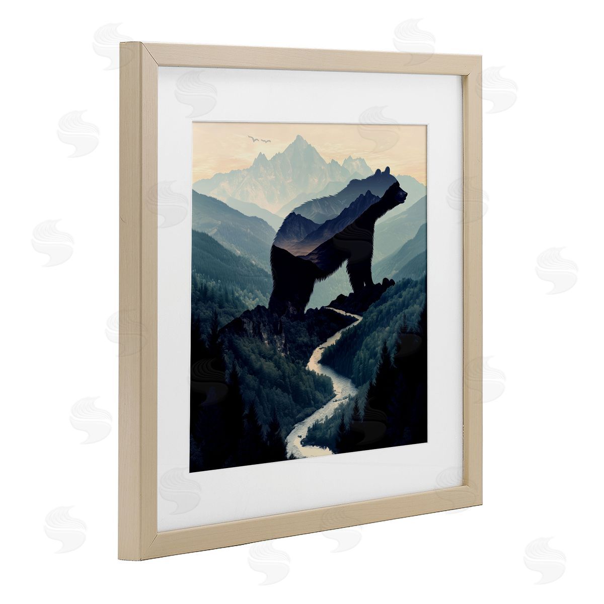 Jim Baldwin Bear Rock Silhouette Canvas Wall Art Print