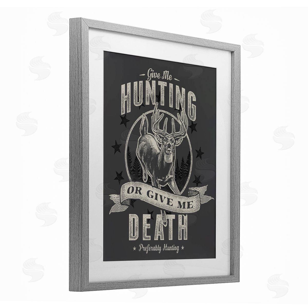 Jedco Brands, Inc. Give Me Hunting Or Death Canvas Wall Art Print