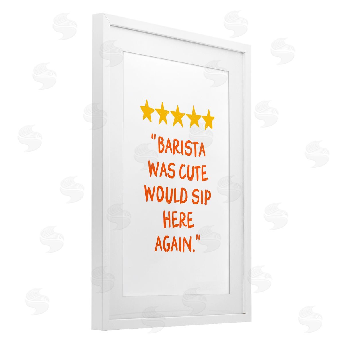 JJ Design House LLC Cute Barista Rating Review Canvas Wall Art Print