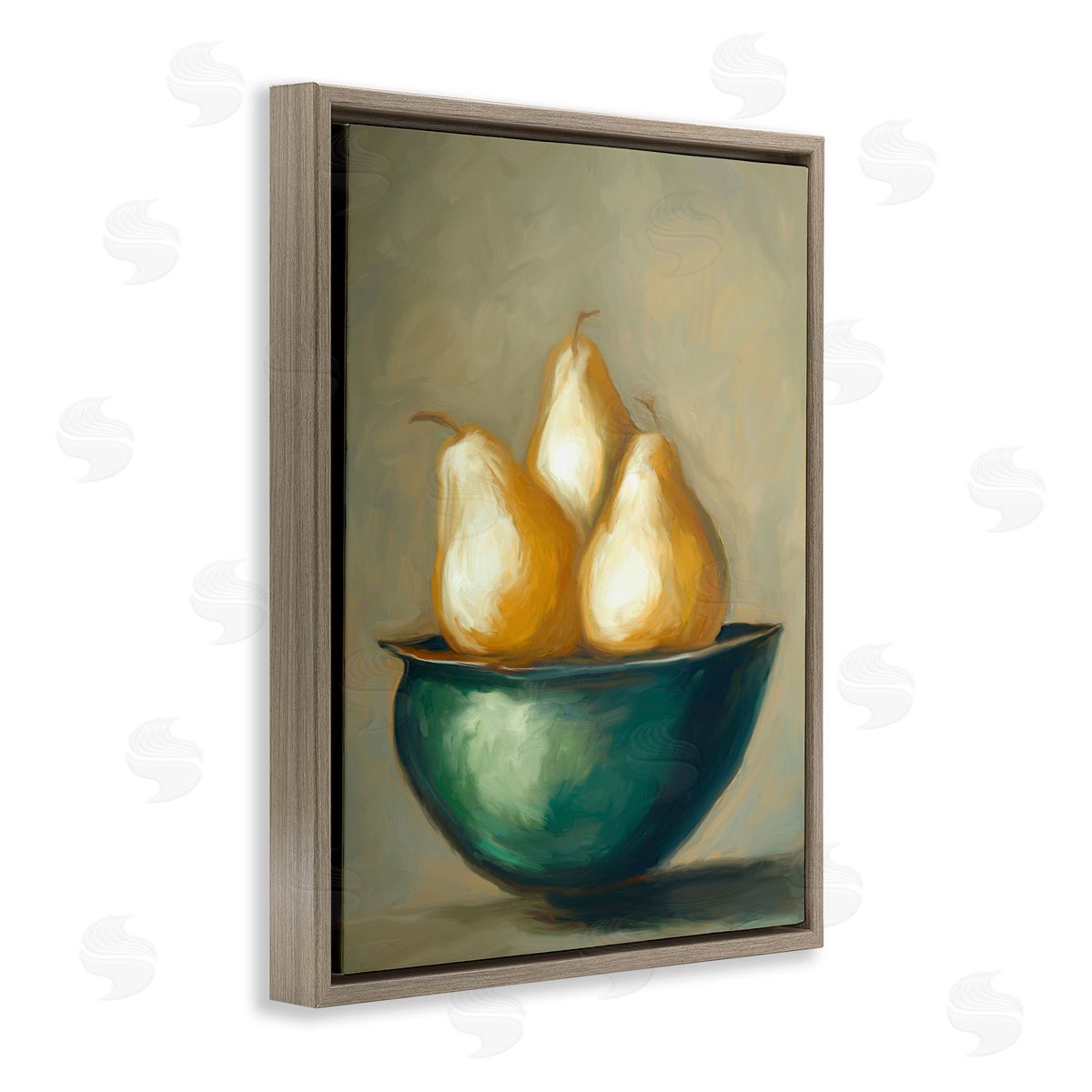 Ramona Murdock The Golden Pears Bowl Canvas Wall Art Print