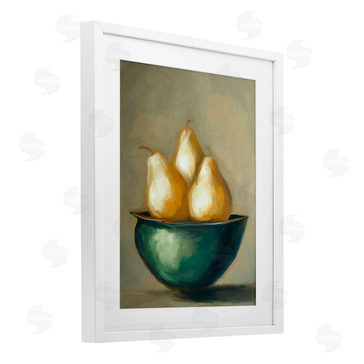 Ramona Murdock The Golden Pears Bowl Canvas Wall Art Print