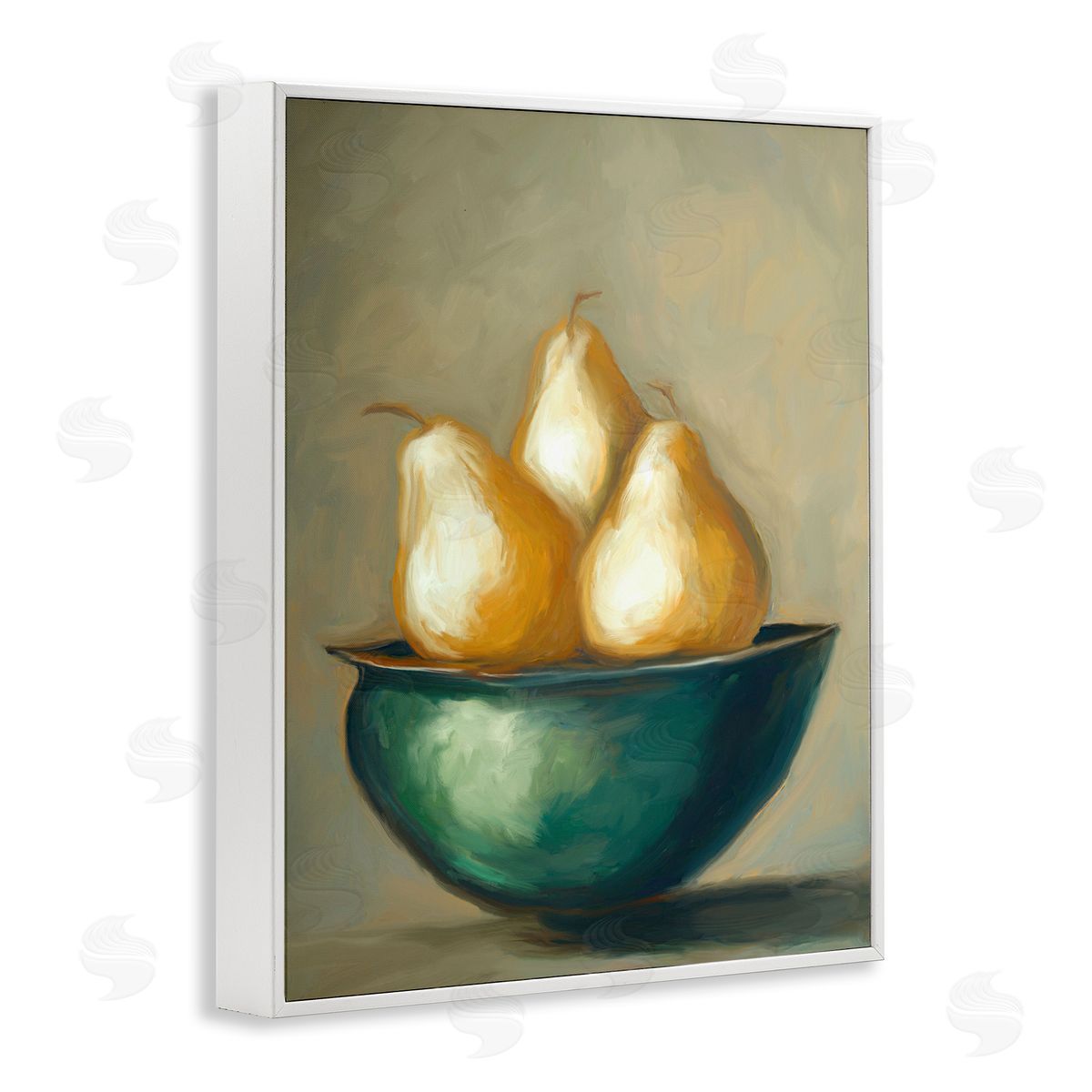 Ramona Murdock The Golden Pears Bowl Canvas Wall Art Print