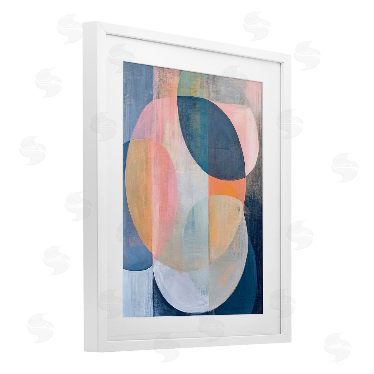 Ramona Murdock Pastel Round Geometrics Canvas Wall Art Print