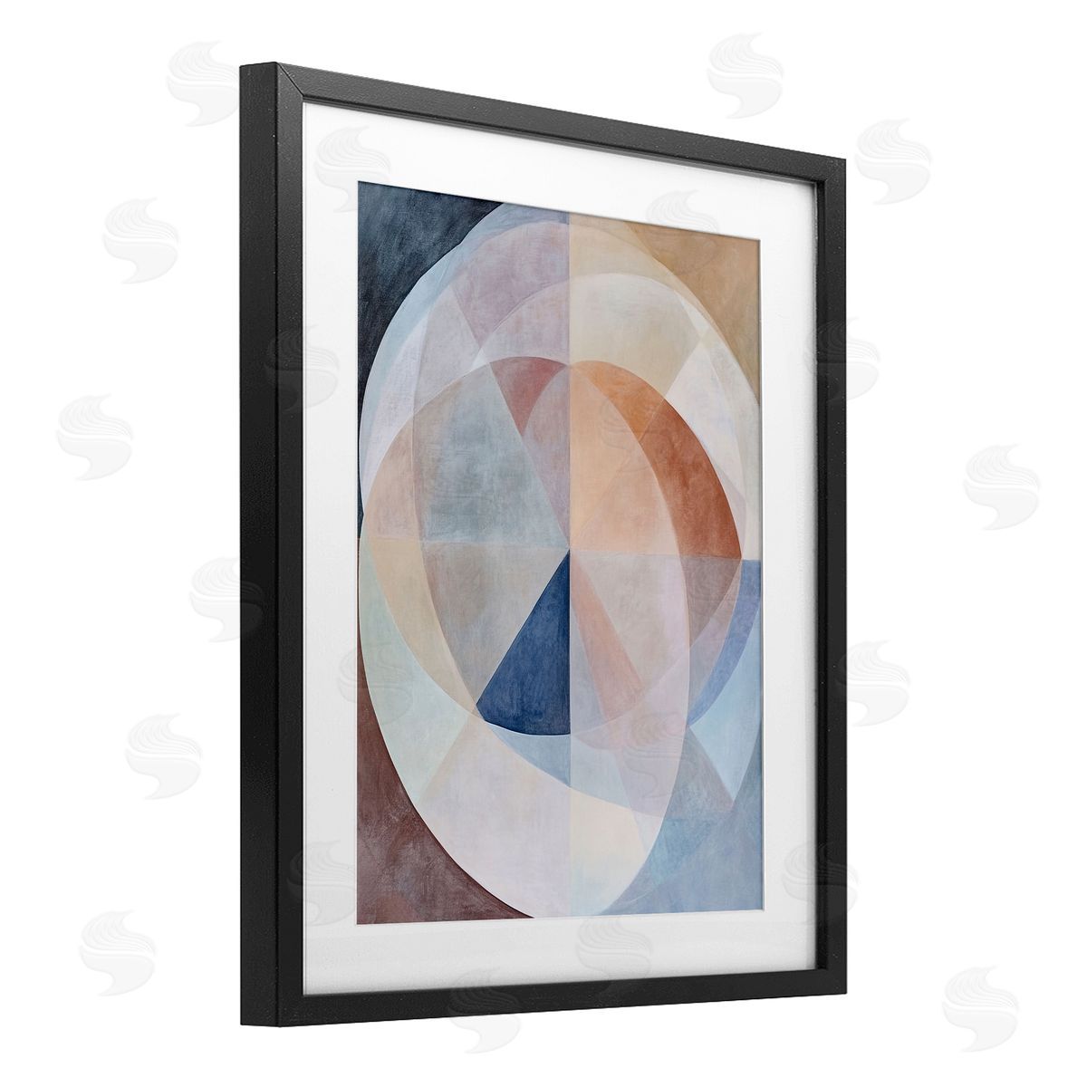 Ramona Murdock Curved Pastel Geometrics Canvas Wall Art Print