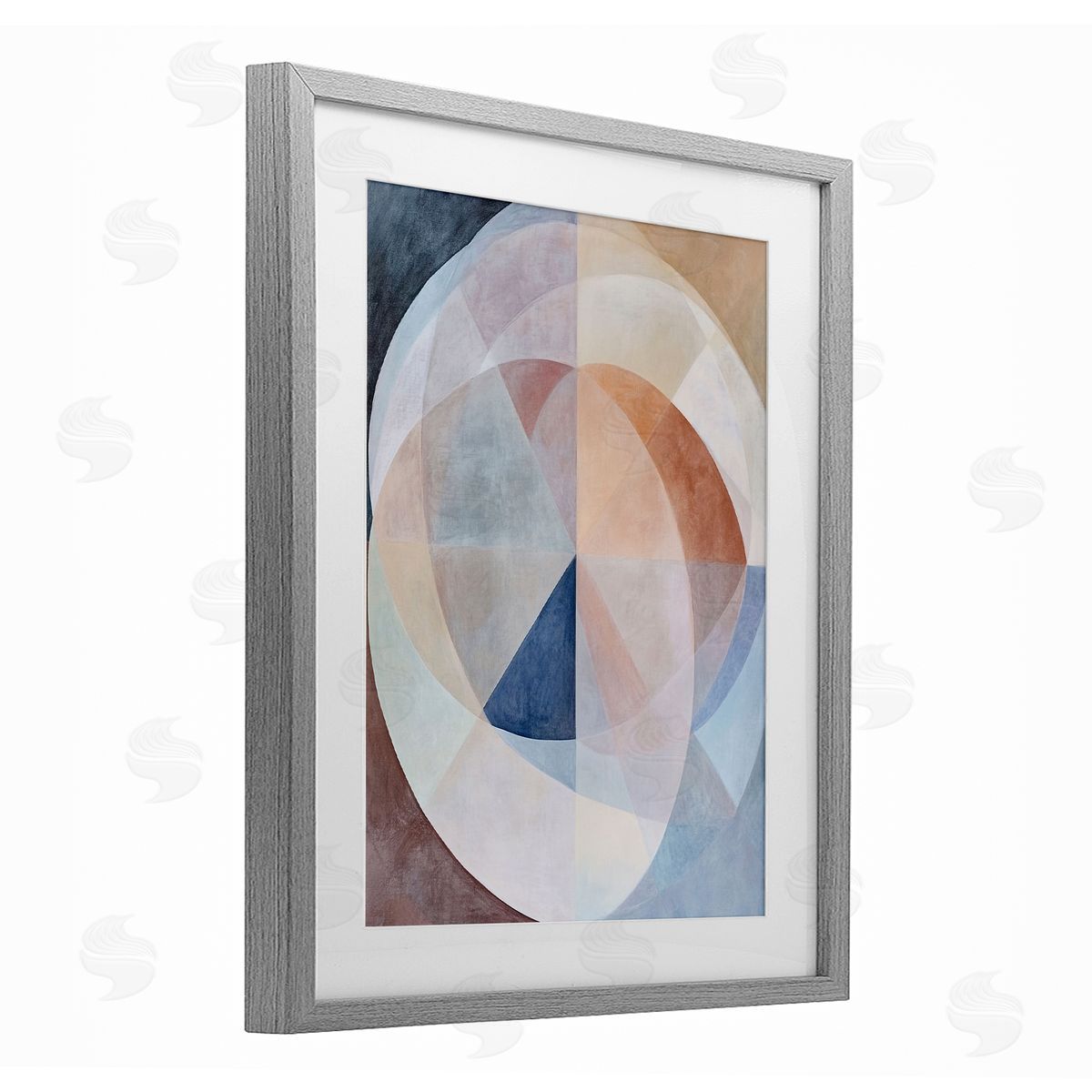 Ramona Murdock Curved Pastel Geometrics Canvas Wall Art Print