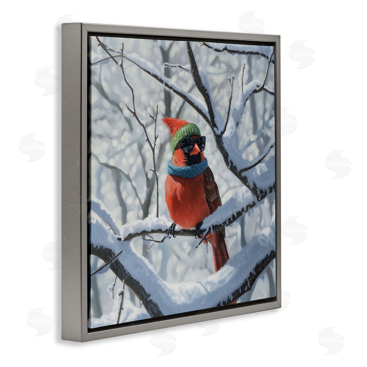 Jim Baldwin Winter Cool Cardinal Canvas Wall Art Print