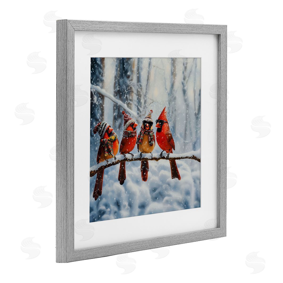Jim Baldwin Winter Dressed Cardinals Canvas Wall Art Print