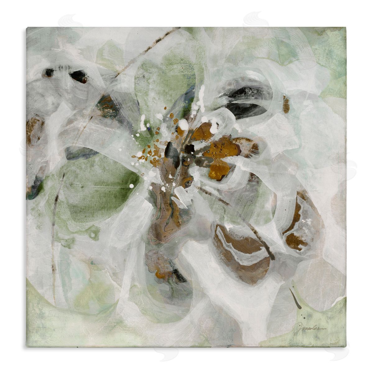 Liz Jardine Solemn Neutrals Abstraction Canvas Wall Art Print