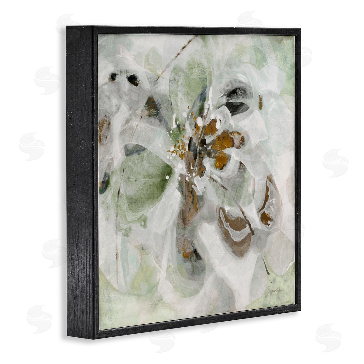 Liz Jardine Solemn Neutrals Abstraction Black Framed Giclee Art Print