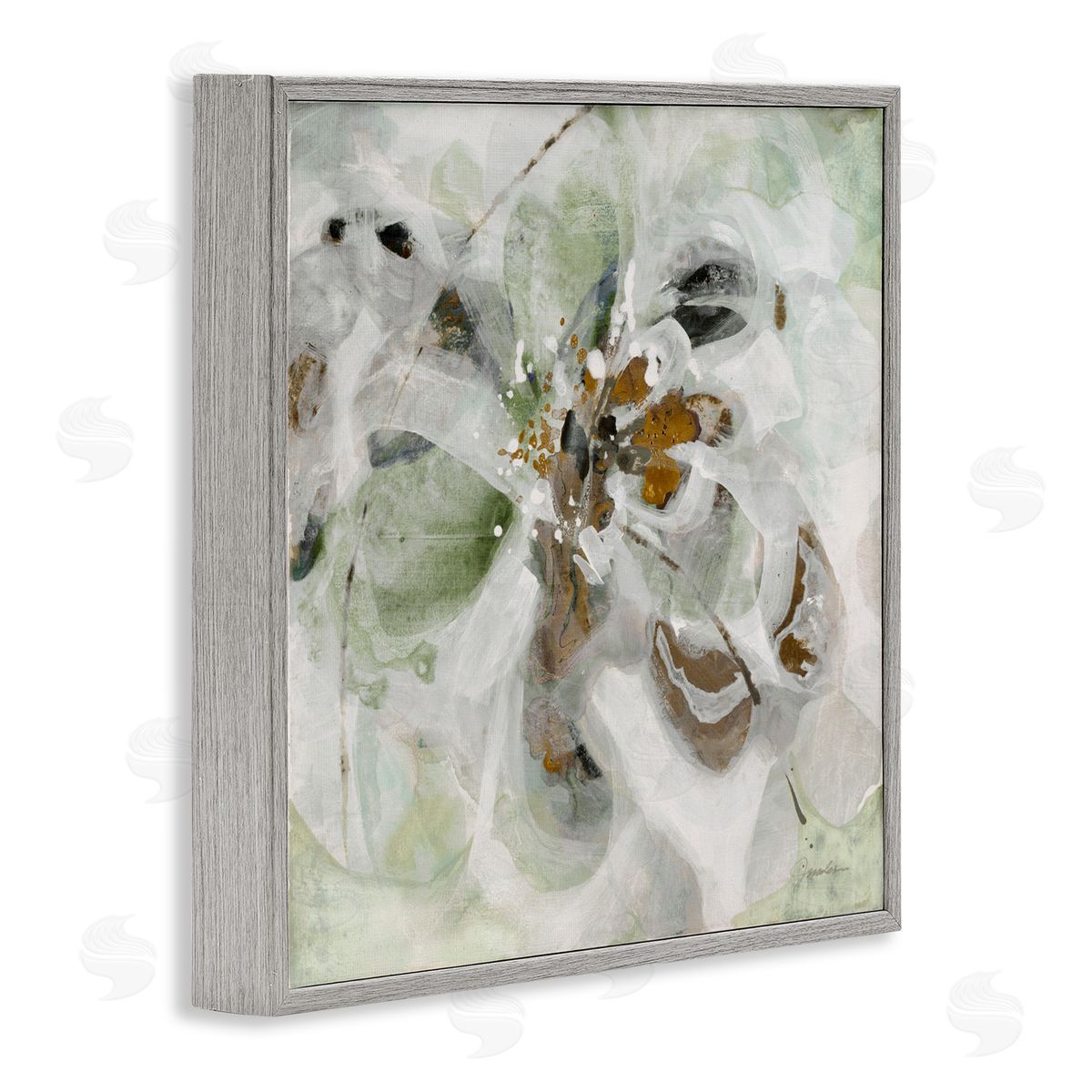 Liz Jardine Solemn Neutrals Abstraction Gray Framed Giclee Art Print