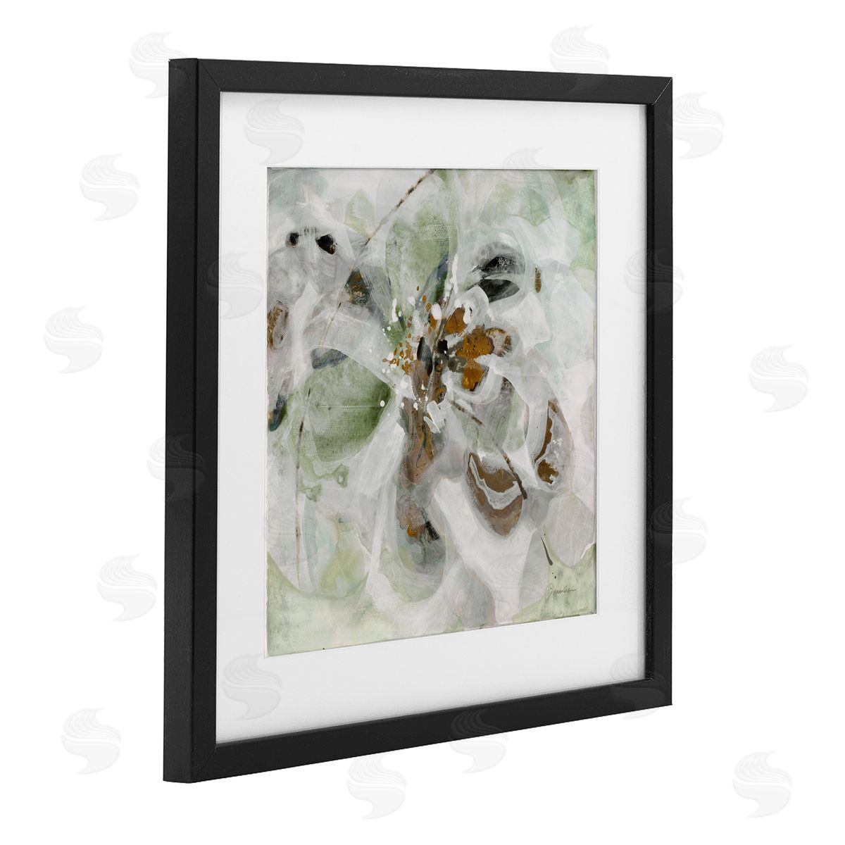 Liz Jardine Solemn Neutrals Abstraction Black Framed Print Under Glass Art