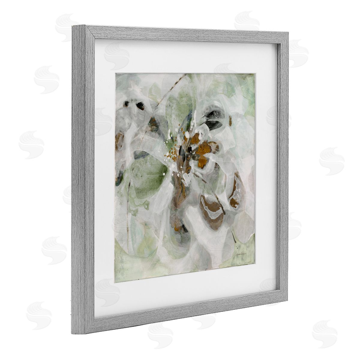 Liz Jardine Solemn Neutrals Abstraction Gray Framed Print Under Glass Art