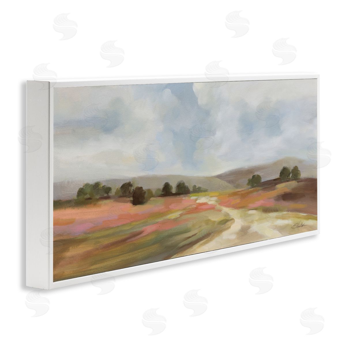 Silvia Vassileva Scenic Wide Fields White Frame Giclee Art Print