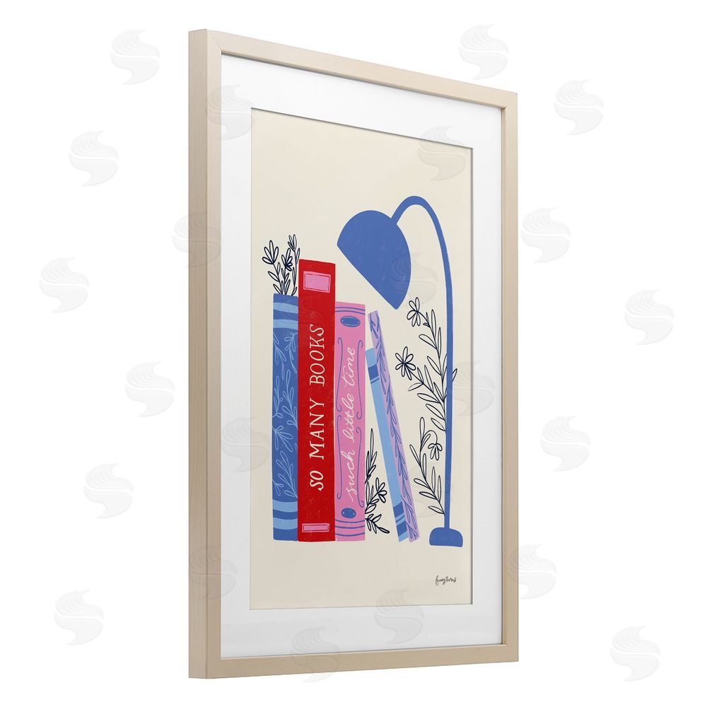 Becky Thorns So Many Books Little Time Birch Framed Print Under Glass Art