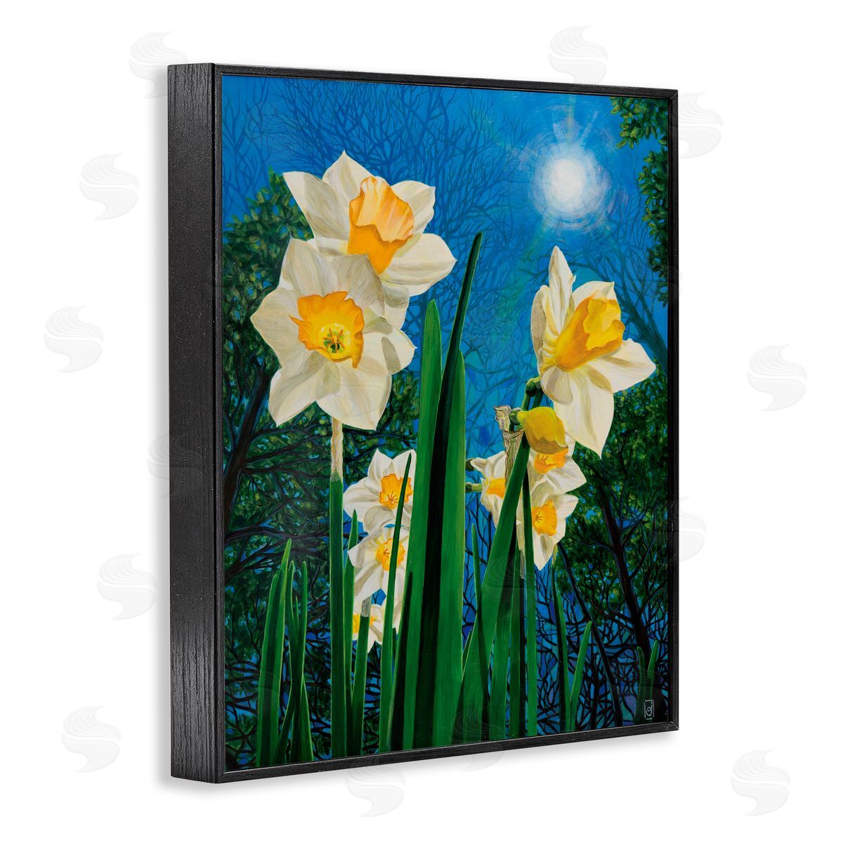Ann Jasperson Daffodils Under The Sun Black Framed Giclee Art Print