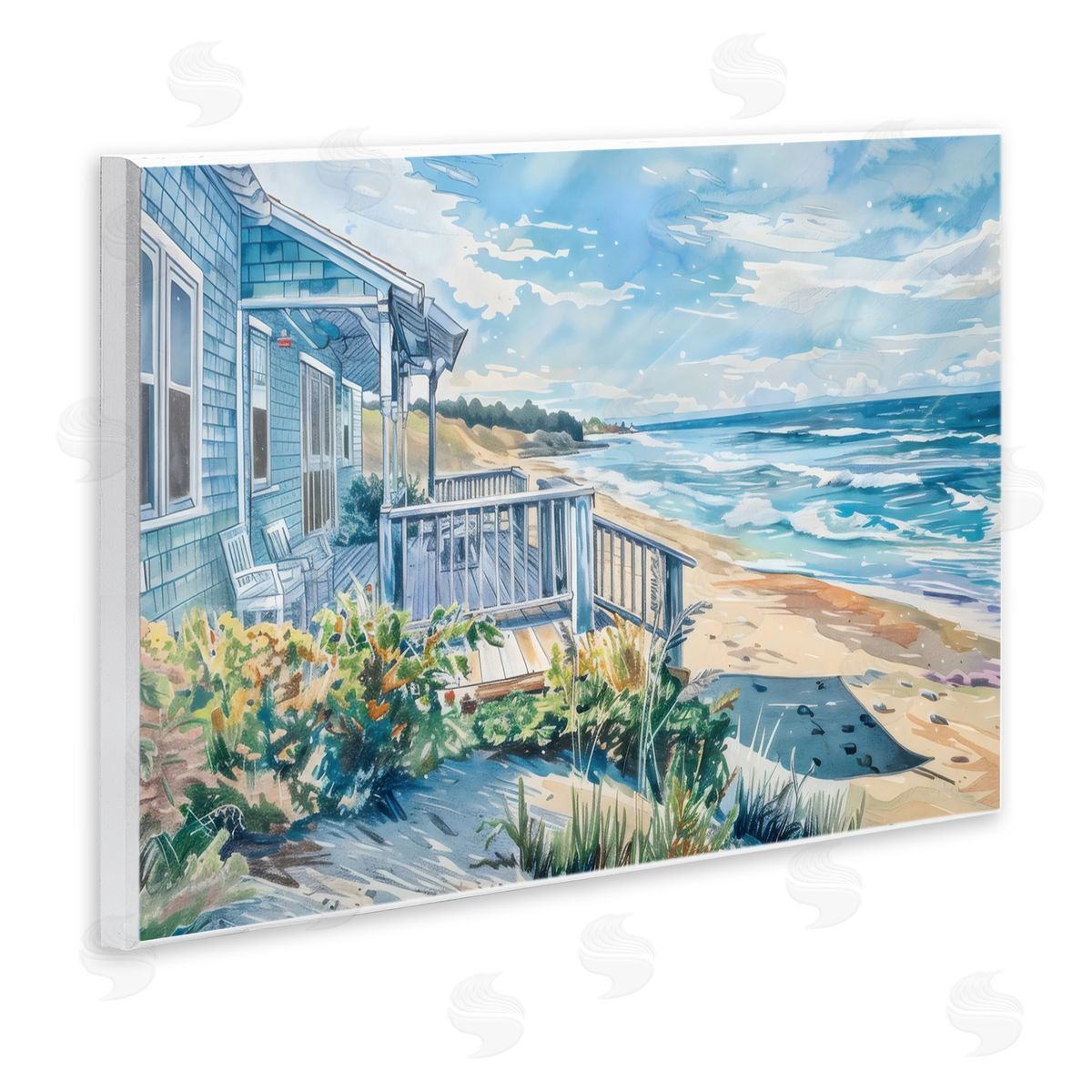 LSR Design Studio Beach Villa Overlook Wall Plaque Art Print
