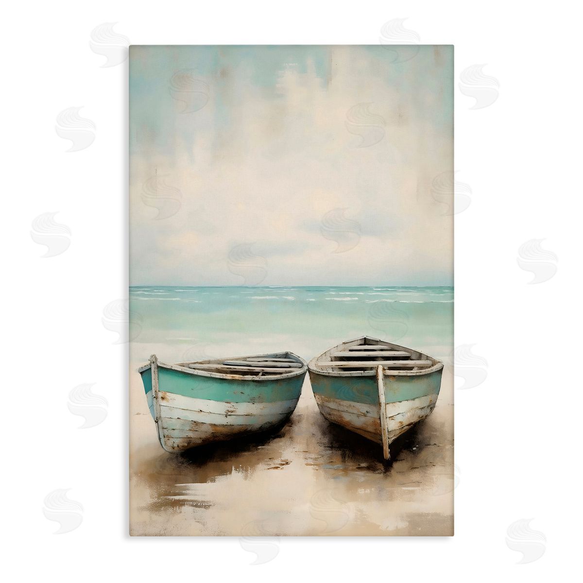 LSR Design Studio Distressed Boats Pair Canvas Wall Art Print