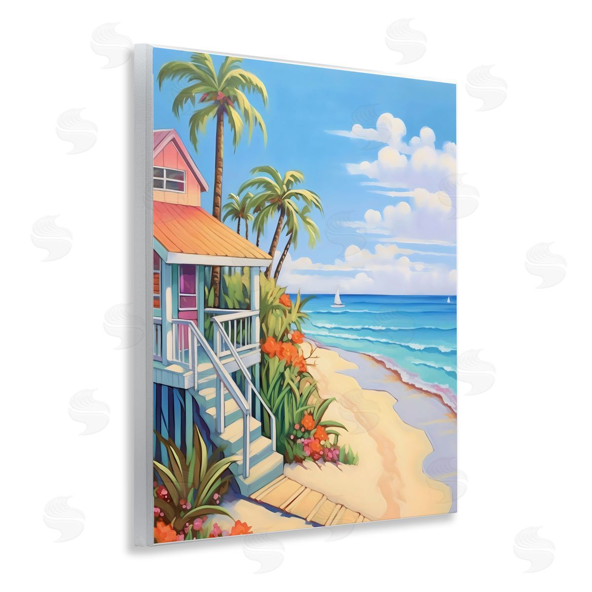 LSR Design Studio Life On The Beach Bungalow Wall Plaque Art Print