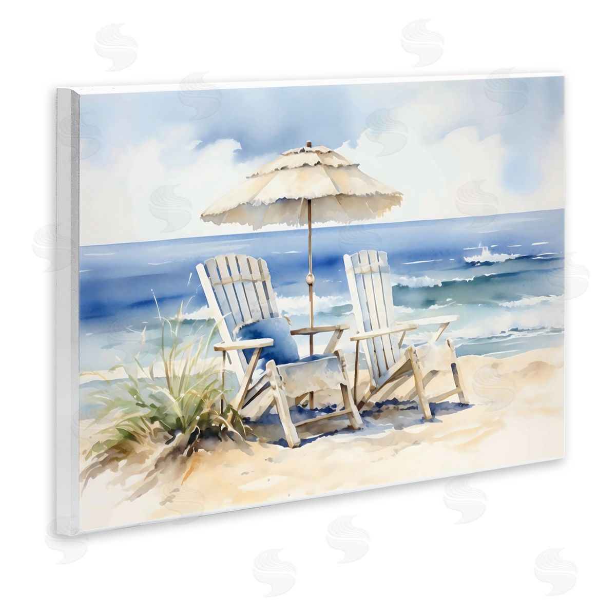 LSR Design Studio Neutral Adirondack Chairs Wall Plaque Art Print