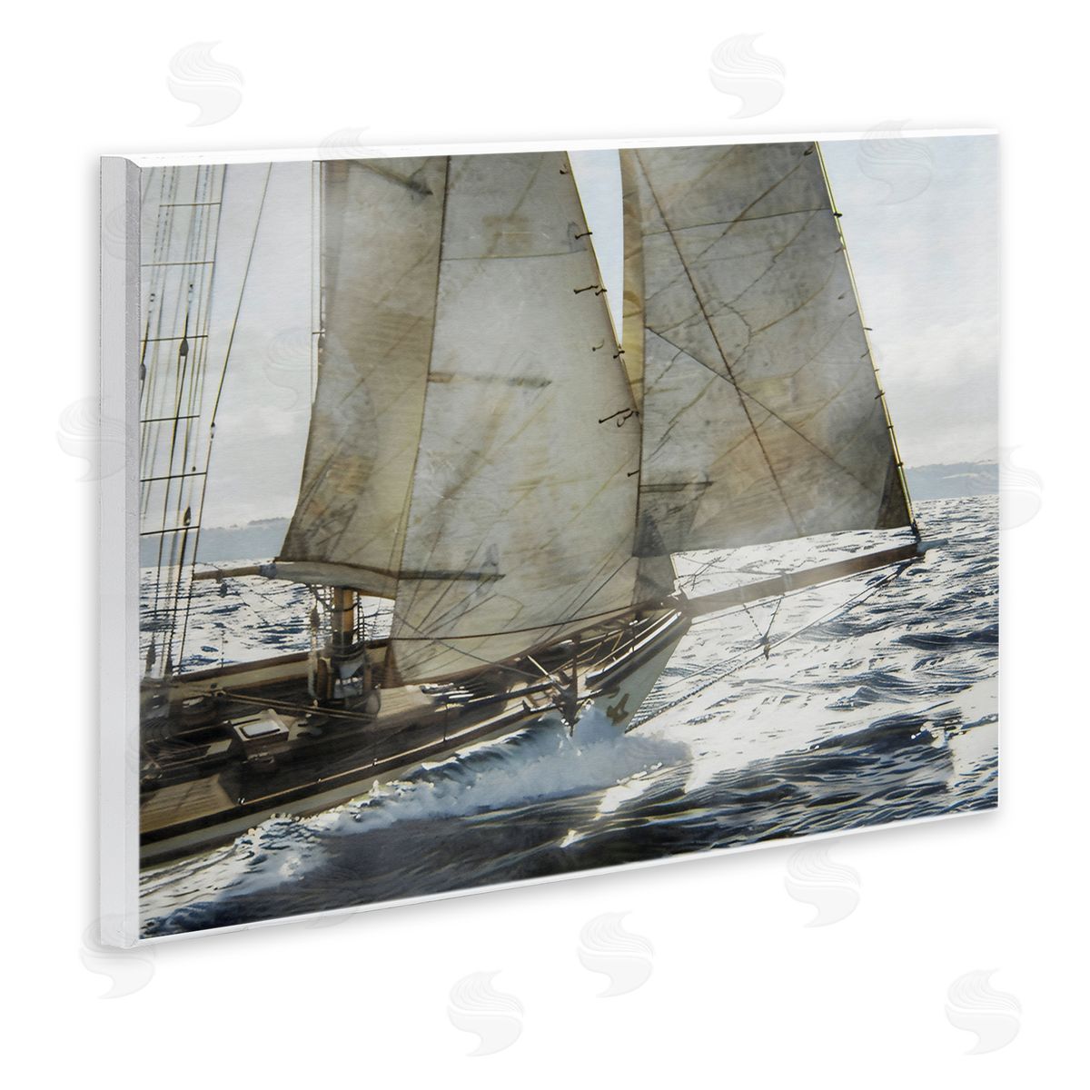 LSR Design Studio Ship Sails In Motion Wall Plaque Art Print