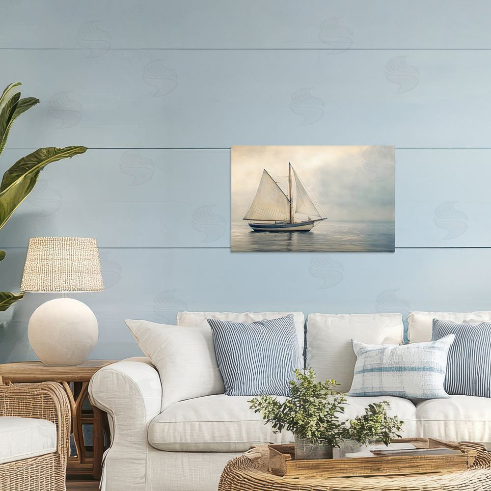 LSR Design Studio Calm Waters Sea Vessel Printed Wall Art in Room