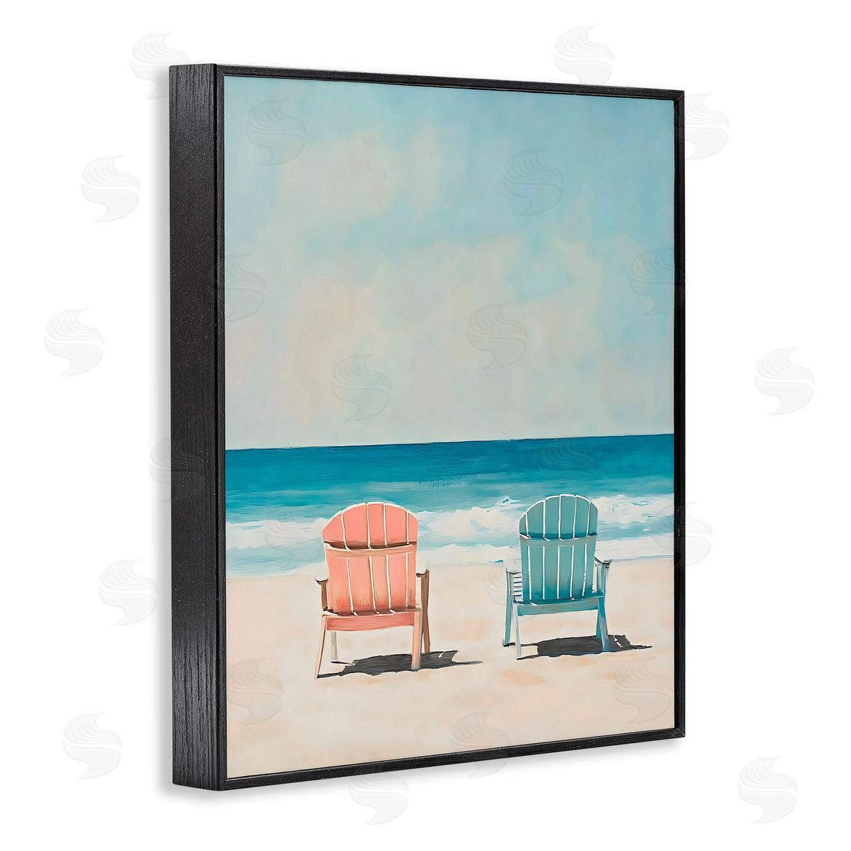 LSR Design Studio His And Hers Relaxation Black Framed Giclee Art Print