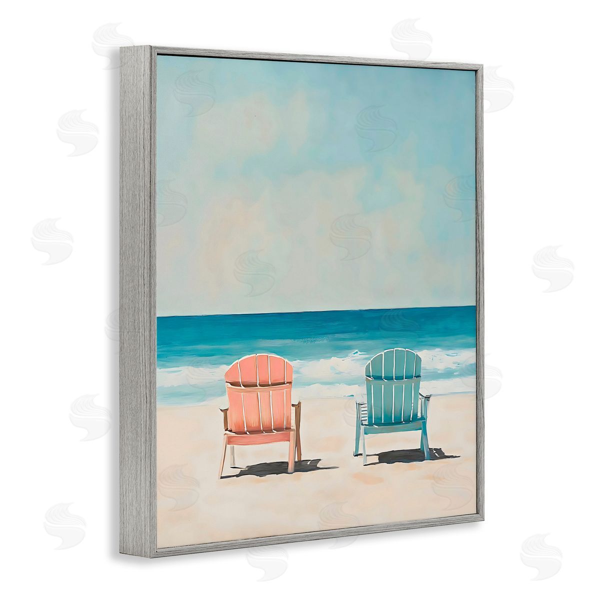 LSR Design Studio His And Hers Relaxation Gray Framed Giclee Art Print