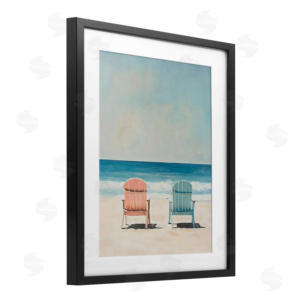 LSR Design Studio His And Hers Relaxation Black Framed Print Under Glass Art