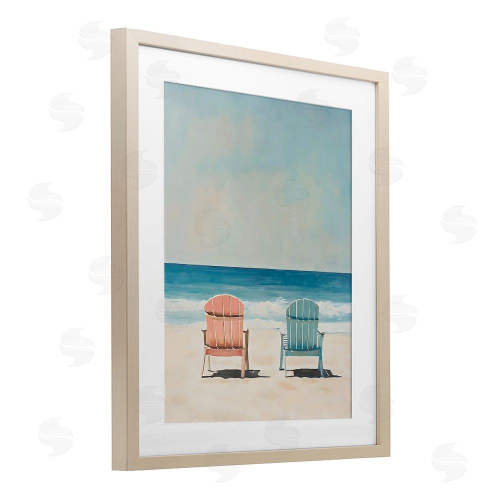 LSR Design Studio His And Hers Relaxation Birch Framed Print Under Glass Art