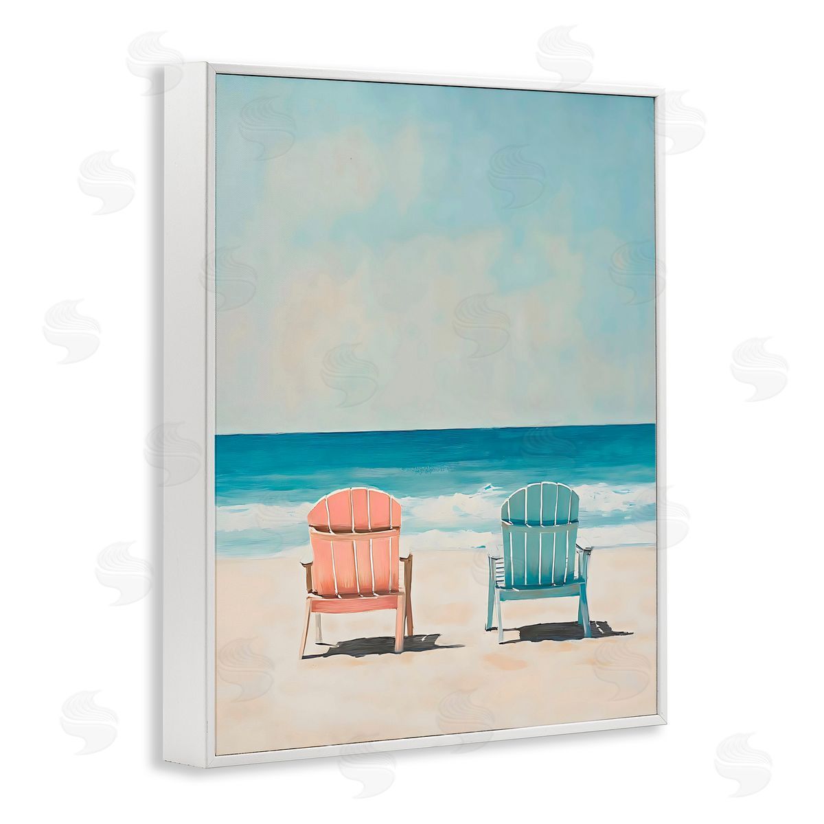 LSR Design Studio His And Hers Relaxation White Frame Giclee Art Print