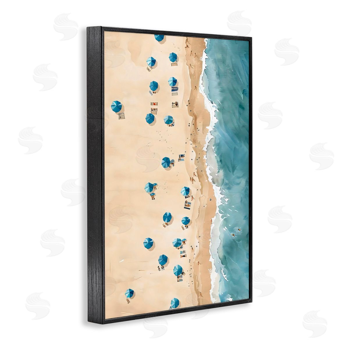 LSR Design Studio Beach Club Vacation Black Framed Giclee Art Print