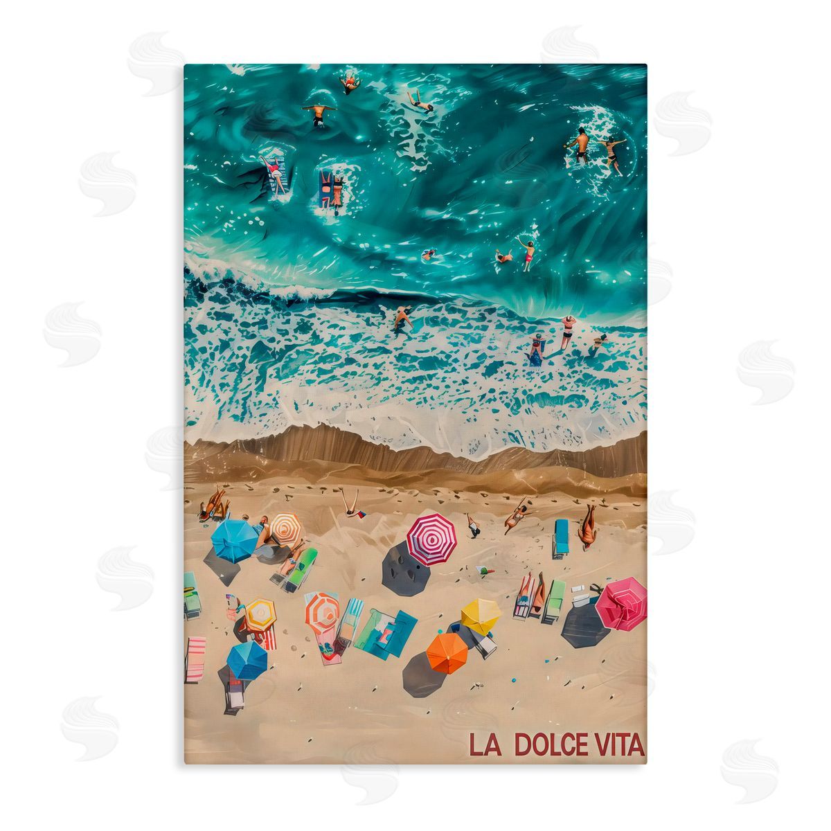 LSR Design Studio Family Beach Dolce Vita Canvas Wall Art Print