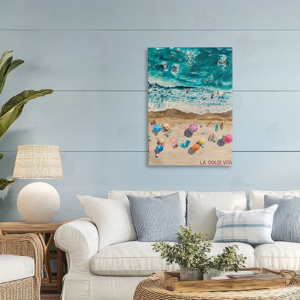 LSR Design Studio Family Beach Dolce Vita Printed Wall Art in Room