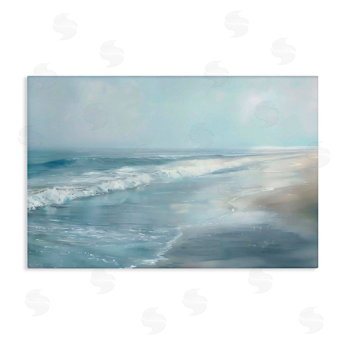 LSR Design Studio Foggy Faded Coastline Canvas Wall Art Print