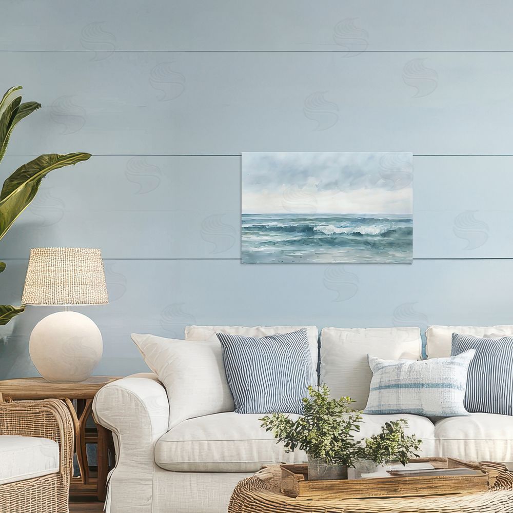 LSR Design Studio Dramatic Moody Shore Printed Wall Art in Room