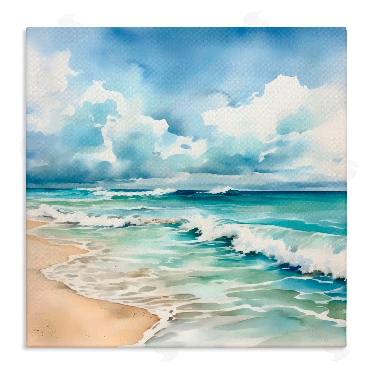 LSR Design Studio Sun Bleached Serene Coast Canvas Wall Art Print