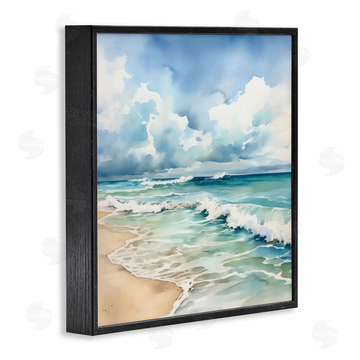 LSR Design Studio Sun Bleached Serene Coast Black Framed Giclee Art Print