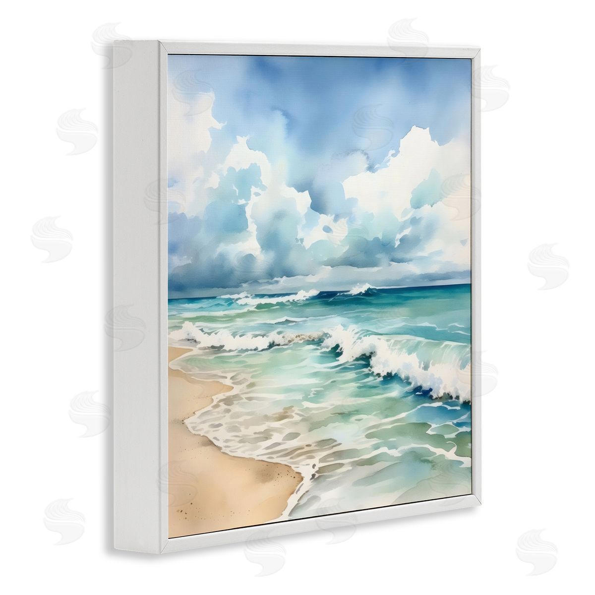 LSR Design Studio Sun Bleached Serene Coast White Frame Giclee Art Print