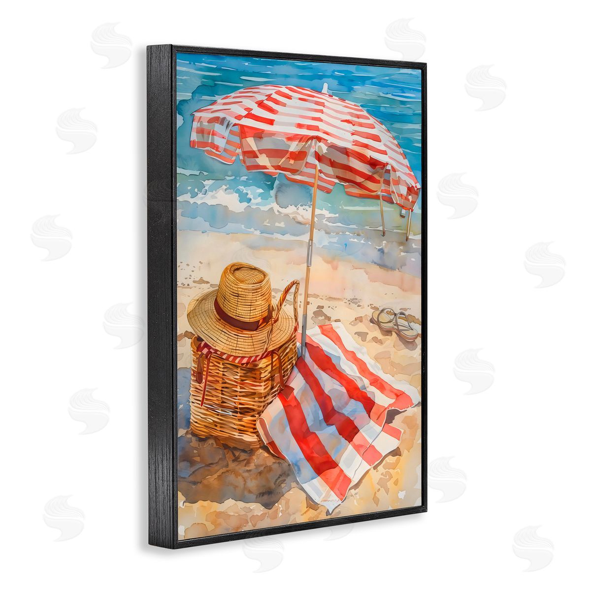 LSR Design Studio Classic Beach Vibe Black Framed Giclee Art Print