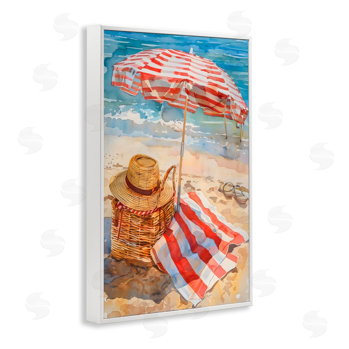 LSR Design Studio Classic Beach Vibe White Frame Giclee Art Print