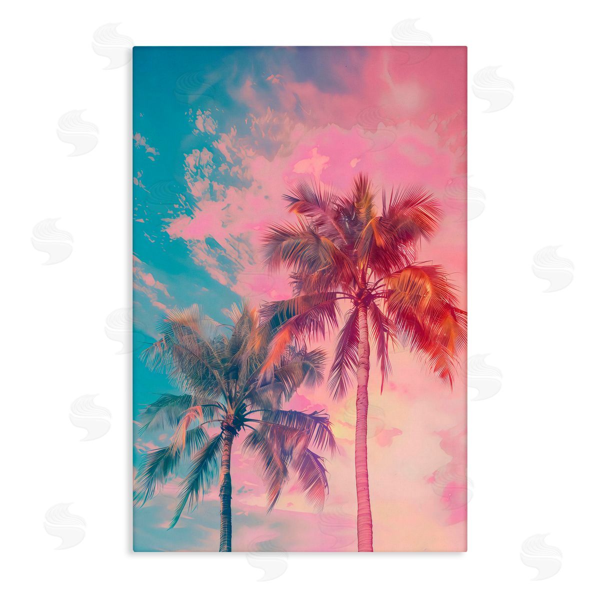 LSR Design Studio Sunset Palm Dream Canvas Wall Art Print