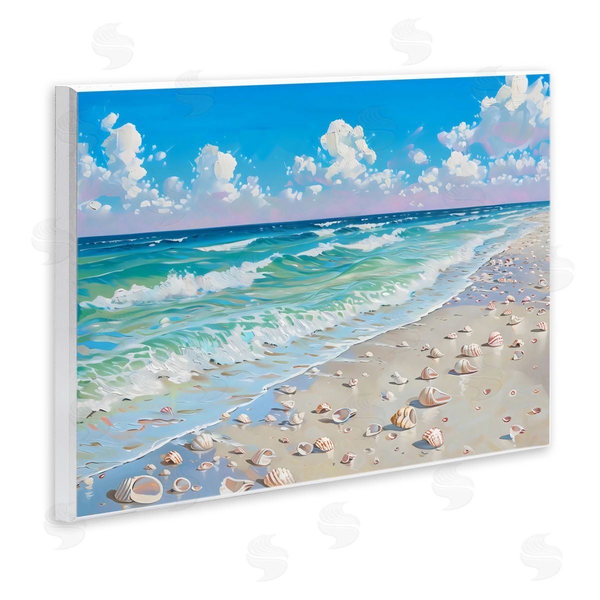 LSR Design Studio Shells Awash on Shore Wall Plaque Art Print
