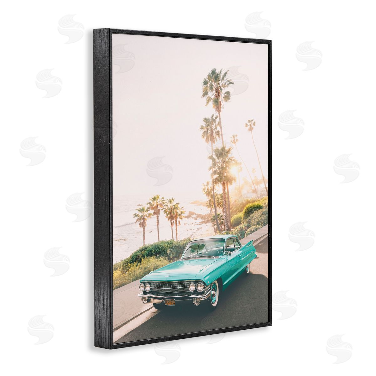 Sisi and Seb Sunlit Malibu Classic Black Framed Giclee Art Print