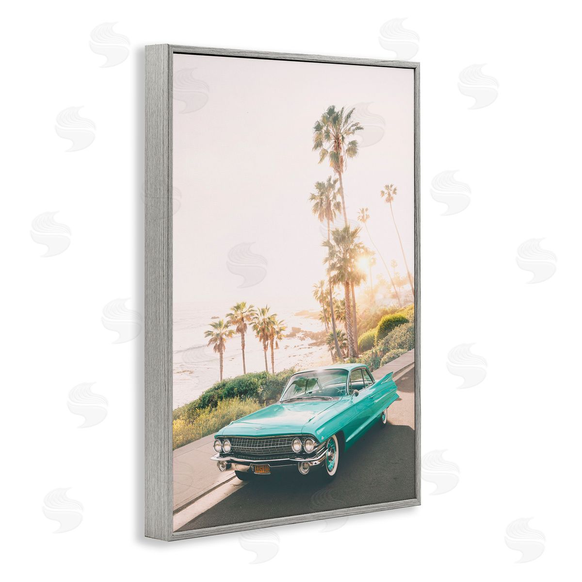 Sisi and Seb Sunlit Malibu Classic Gray Framed Giclee Art Print