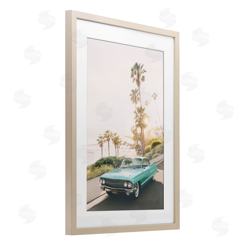 Sisi and Seb Sunlit Malibu Classic Birch Framed Print Under Glass Art